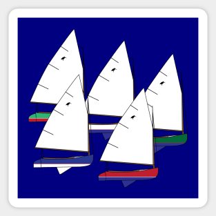 Sanderling Sailboats Racing Sticker